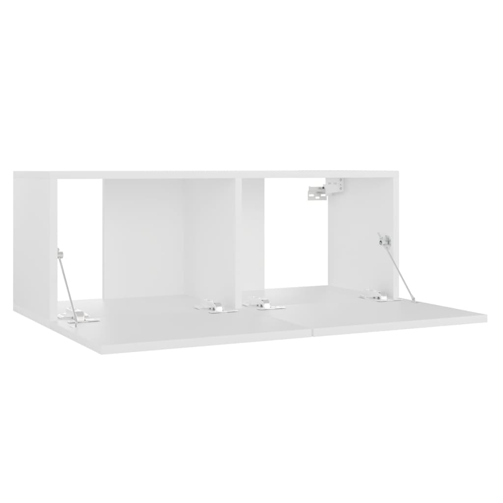 vidaXL Set dulapuri TV, 3 piese, alb, lemn prelucrat vidaXL Set dulapuri TV, 3 piese, alb, lemn prelucrat