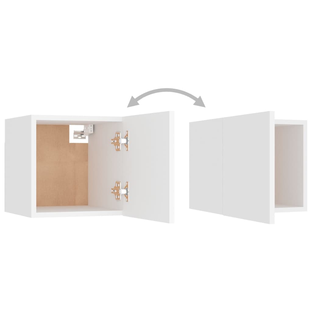 vidaXL Set dulapuri TV, 6 piese, alb, lemn prelucrat vidaXL Set dulapuri TV, 6 piese, alb, lemn prelucrat