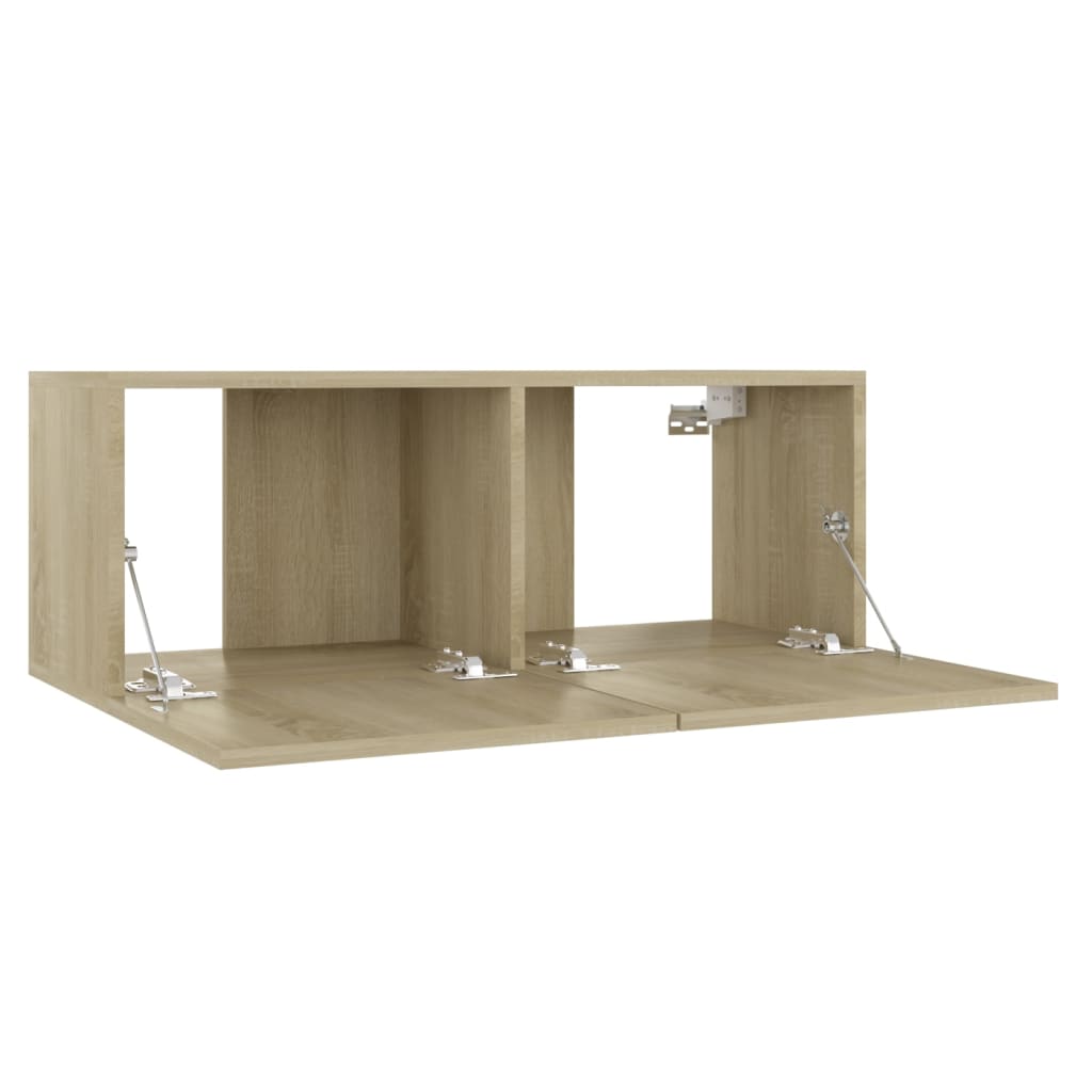 vidaXL Set de dulapuri TV, 3 piese, stejar sonoma, lemn prelucrat vidaXL Set de dulapuri TV, 3 piese, stejar sonoma, lemn prelucrat