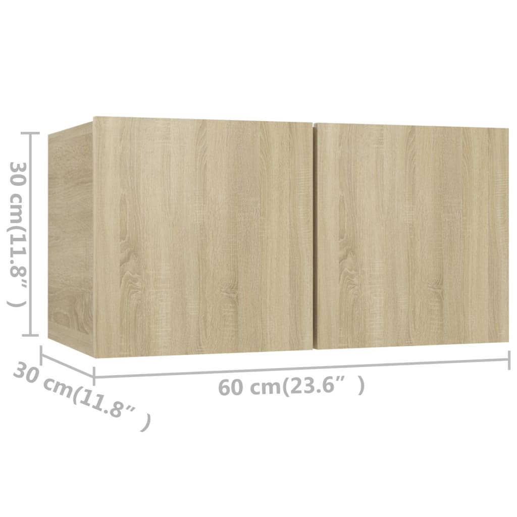 vidaXL Set dulapuri TV, 8 piese, stejar sonoma, lemn prelucrat vidaXL Set dulapuri TV, 8 piese, stejar sonoma, lemn prelucrat