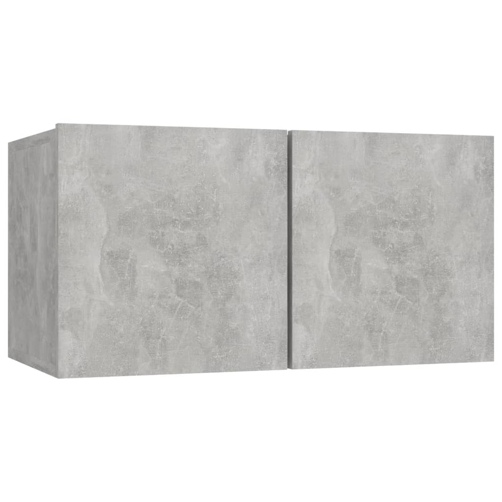 vidaXL Set de dulapuri TV, 6 piese, gri beton, lemn prelucrat vidaXL Set de dulapuri TV, 6 piese, gri beton, lemn prelucrat