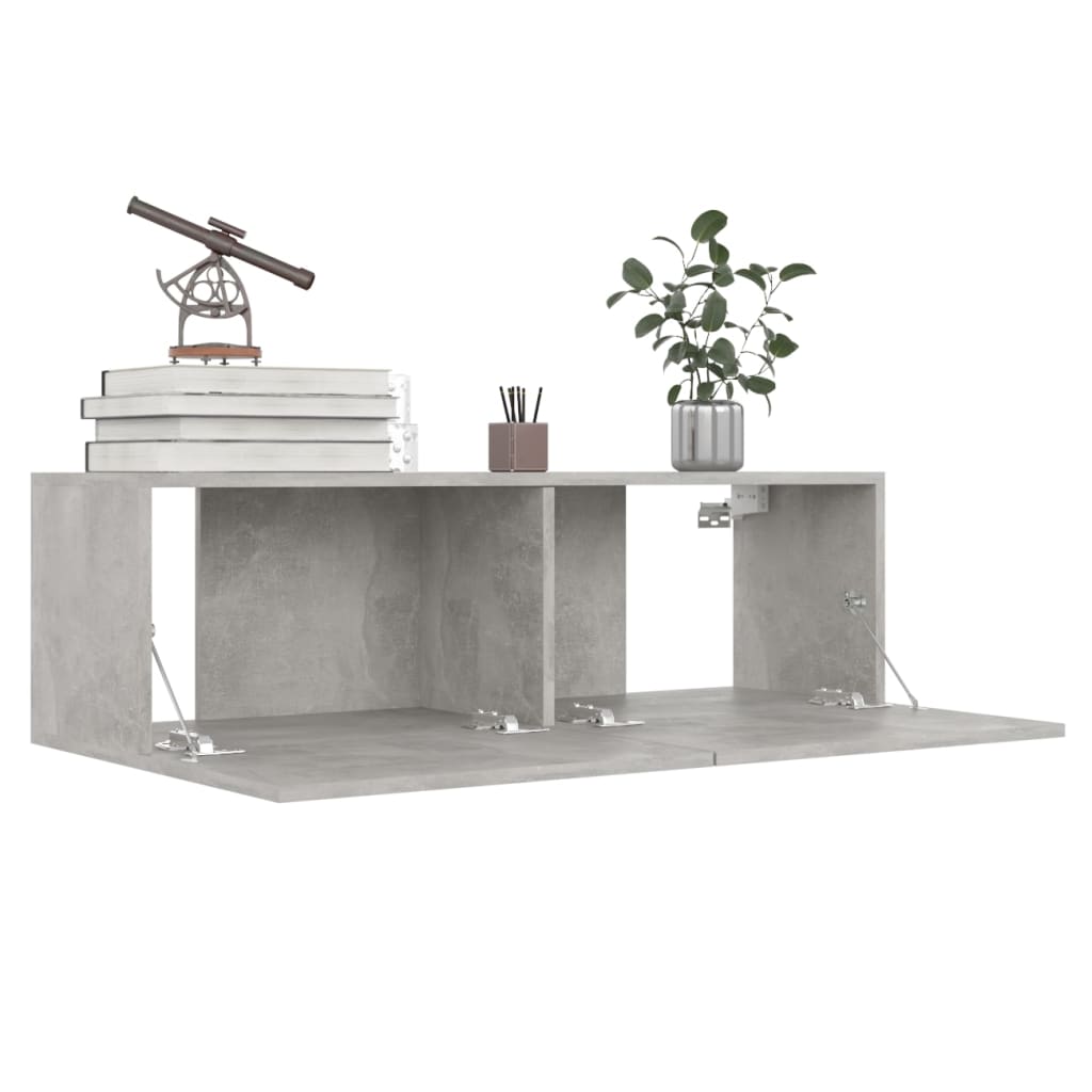 vidaXL Set dulap TV, 6 piese, gri beton, lemn prelucrat vidaXL Set dulap TV, 6 piese, gri beton, lemn prelucrat