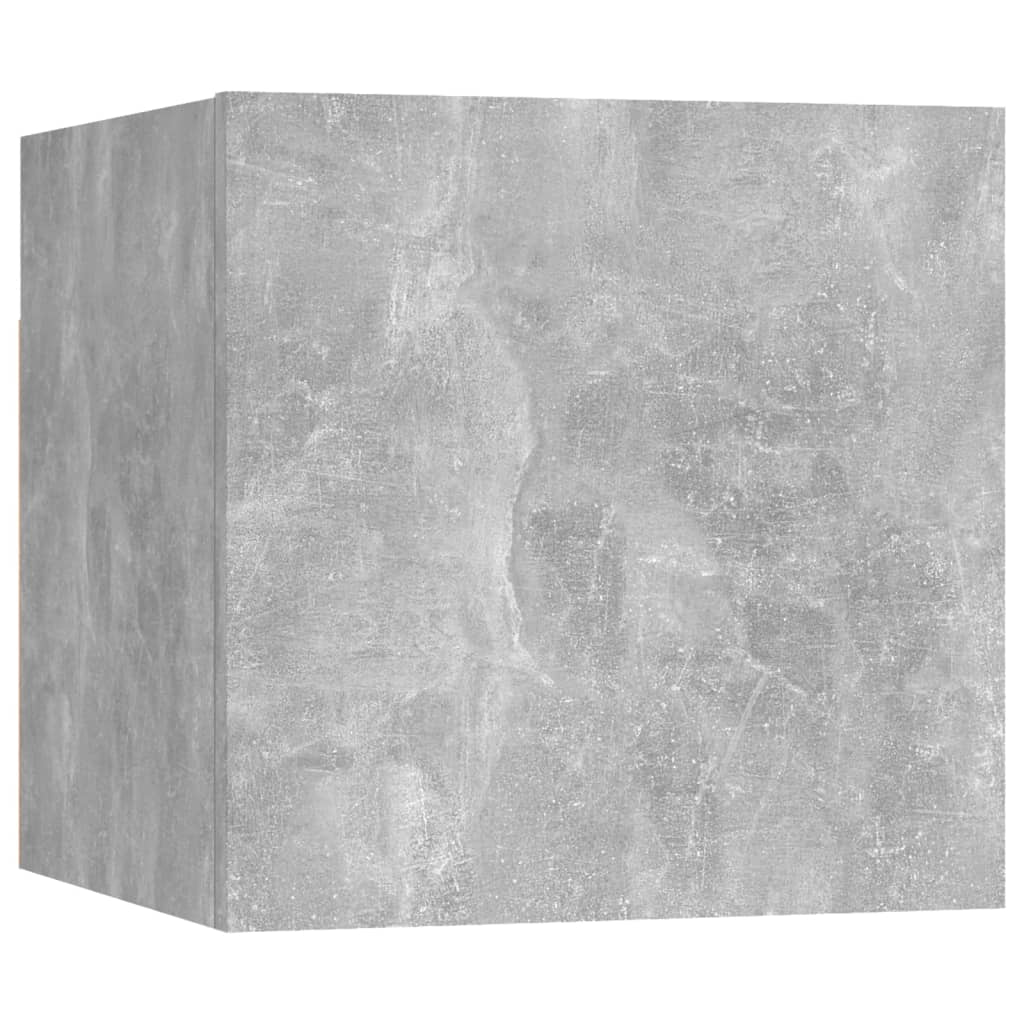 vidaXL Set de dulapuri TV, 7 piese, gri beton, lemn prelucrat vidaXL Set de dulapuri TV, 7 piese, gri beton, lemn prelucrat