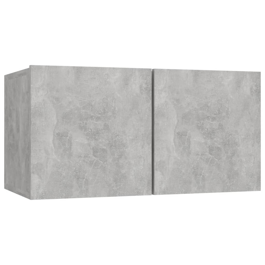 vidaXL Set de dulapuri TV, 7 piese, gri beton, lemn prelucrat vidaXL Set de dulapuri TV, 7 piese, gri beton, lemn prelucrat