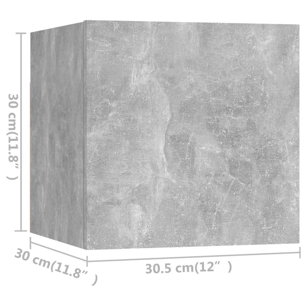 vidaXL Set de dulapuri TV, 6 piese, gri beton, lemn prelucrat