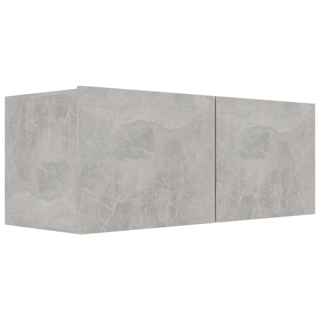 vidaXL Set de dulapuri TV, 8 piese, gri beton, lemn prelucrat vidaXL Set de dulapuri TV, 8 piese, gri beton, lemn prelucrat