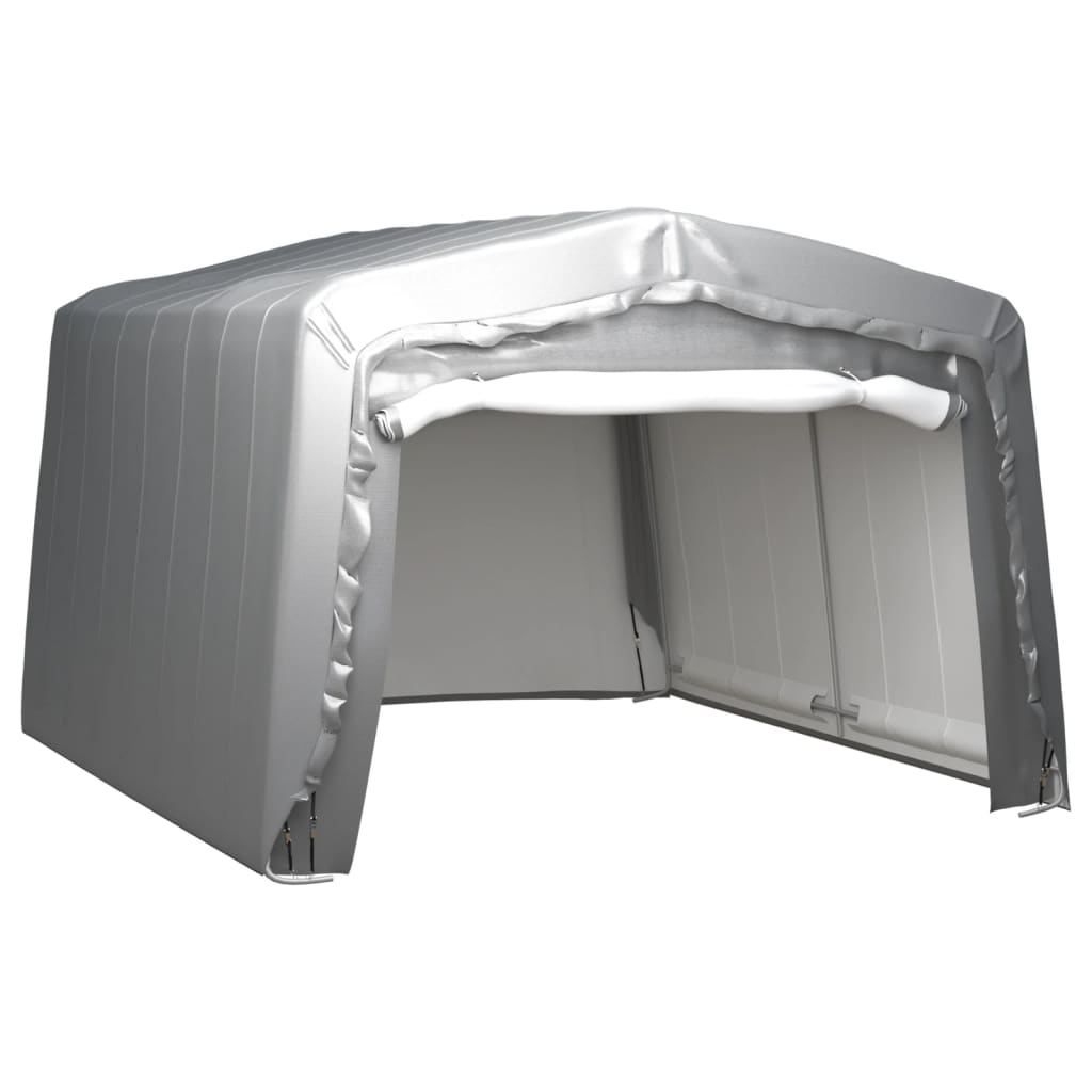 vidaXL Cort de depozitare, gri, 370x370 cm, oțel vidaXL Cort de depozitare, gri, 370x370 cm, oțel