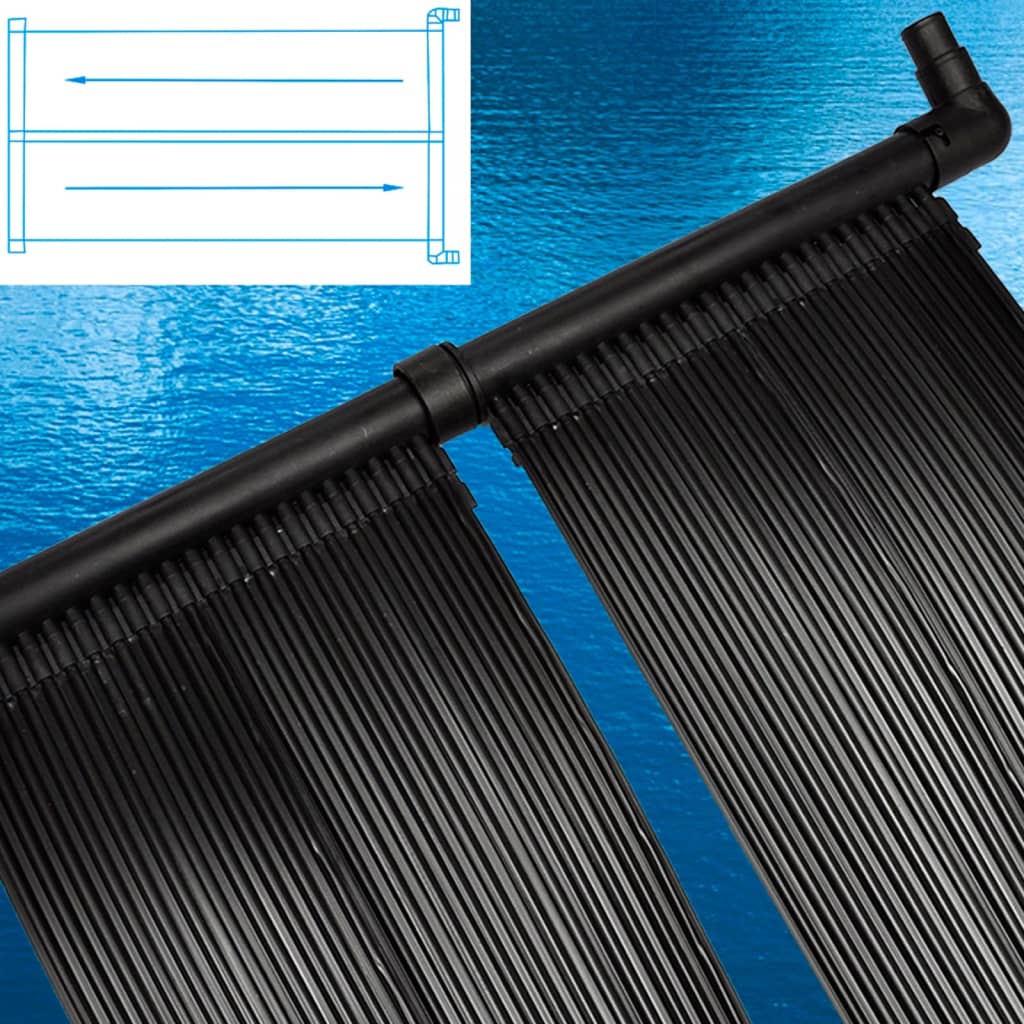 vidaXL Panou încălzitor solar pentru piscină, 4 buc., 80x620 cm vidaXL Panou încălzitor solar pentru piscină, 4 buc., 80x620 cm