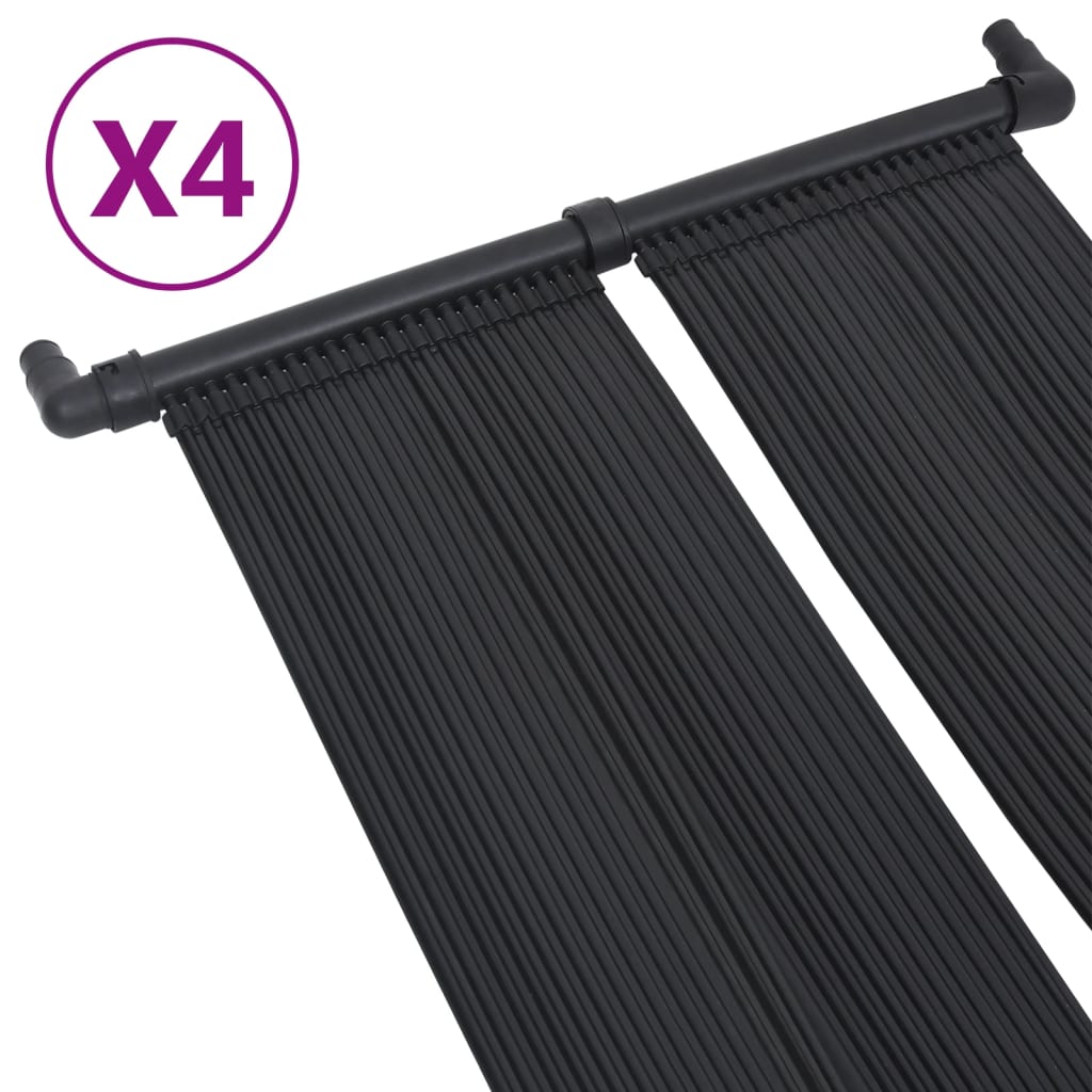 vidaXL Panou încălzitor solar pentru piscină, 4 buc., 80x310 cm vidaXL Panou încălzitor solar pentru piscină, 4 buc., 80x310 cm
