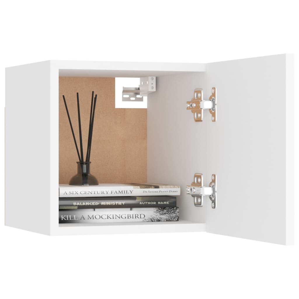 vidaXL Noptieră, alb, 30,5x30x30 cm, lemn prelucrat vidaXL Noptieră, alb, 30,5x30x30 cm, lemn prelucrat
