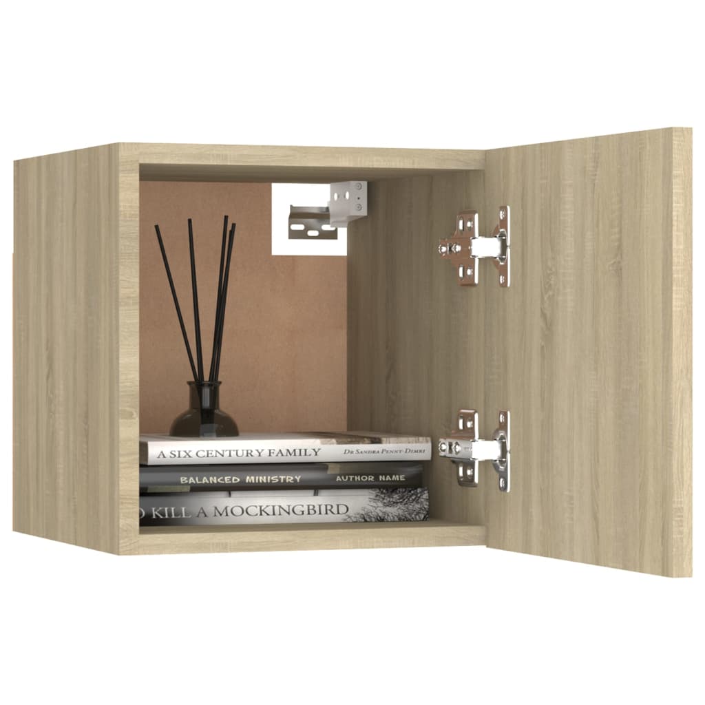 vidaXL Noptiere, 2 buc., stejar Sonoma, 30,5x30x30cm, lemn prelucrat vidaXL Noptiere, 2 buc., stejar Sonoma, 30,5x30x30cm, lemn prelucrat