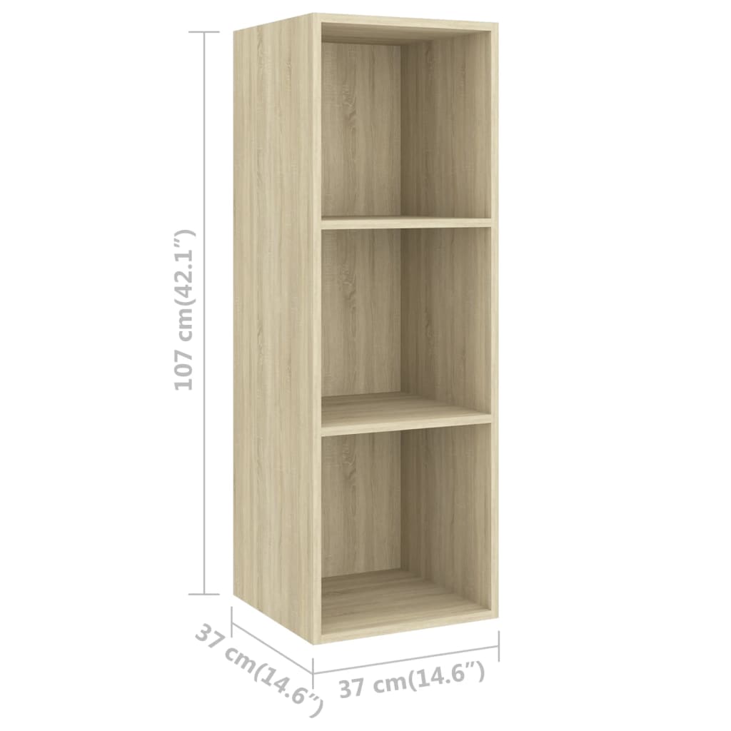 vidaXL Set de dulapuri TV, 3 piese, stejar Sonoma, lemn prelucrat vidaXL Set de dulapuri TV, 3 piese, stejar Sonoma, lemn prelucrat