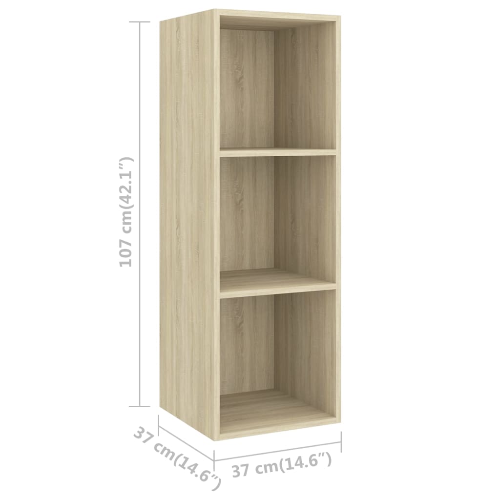 vidaXL Set de dulapuri TV, 3 piese, stejar sonoma, lemn prelucrat vidaXL Set de dulapuri TV, 3 piese, stejar sonoma, lemn prelucrat