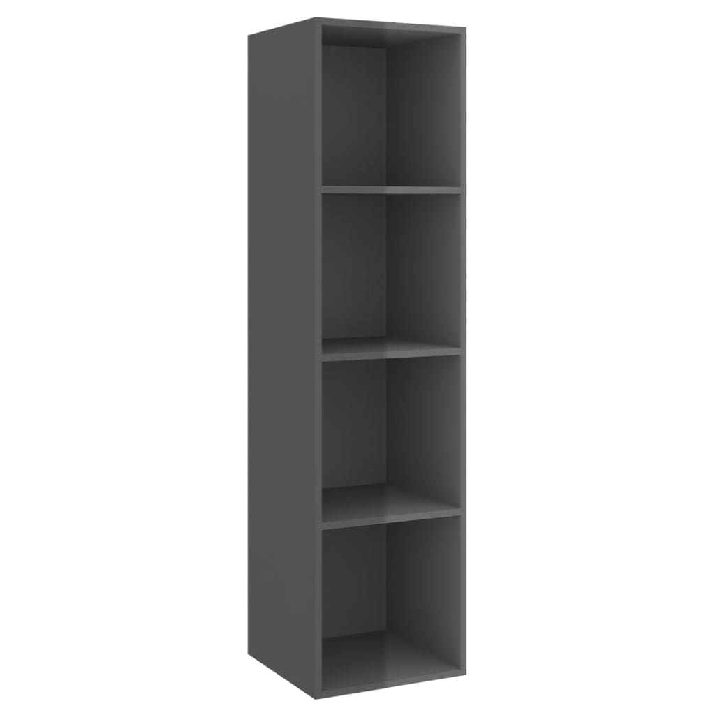 vidaXL Set de dulapuri TV, 3 piese, gri extralucios, lemn prelucrat vidaXL Set de dulapuri TV, 3 piese, gri extralucios, lemn prelucrat