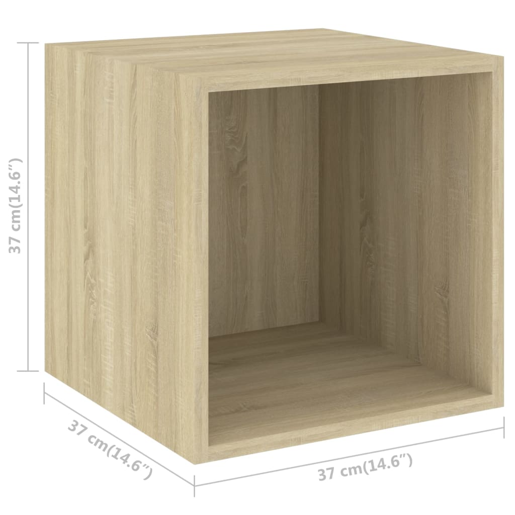 vidaXL Set de dulapuri TV, 4 piese, stejar sonoma, lemn prelucrat vidaXL Set de dulapuri TV, 4 piese, stejar sonoma, lemn prelucrat
