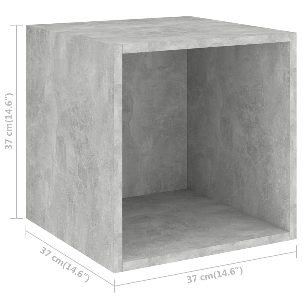vidaXL Set de dulapuri TV, 4 piese, gri beton, lemn prelucrat vidaXL Set de dulapuri TV, 4 piese, gri beton, lemn prelucrat