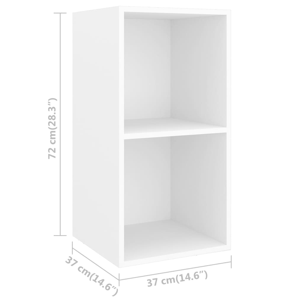 vidaXL Set dulap TV, 4 piese, alb, lemn prelucrat vidaXL Set dulap TV, 4 piese, alb, lemn prelucrat