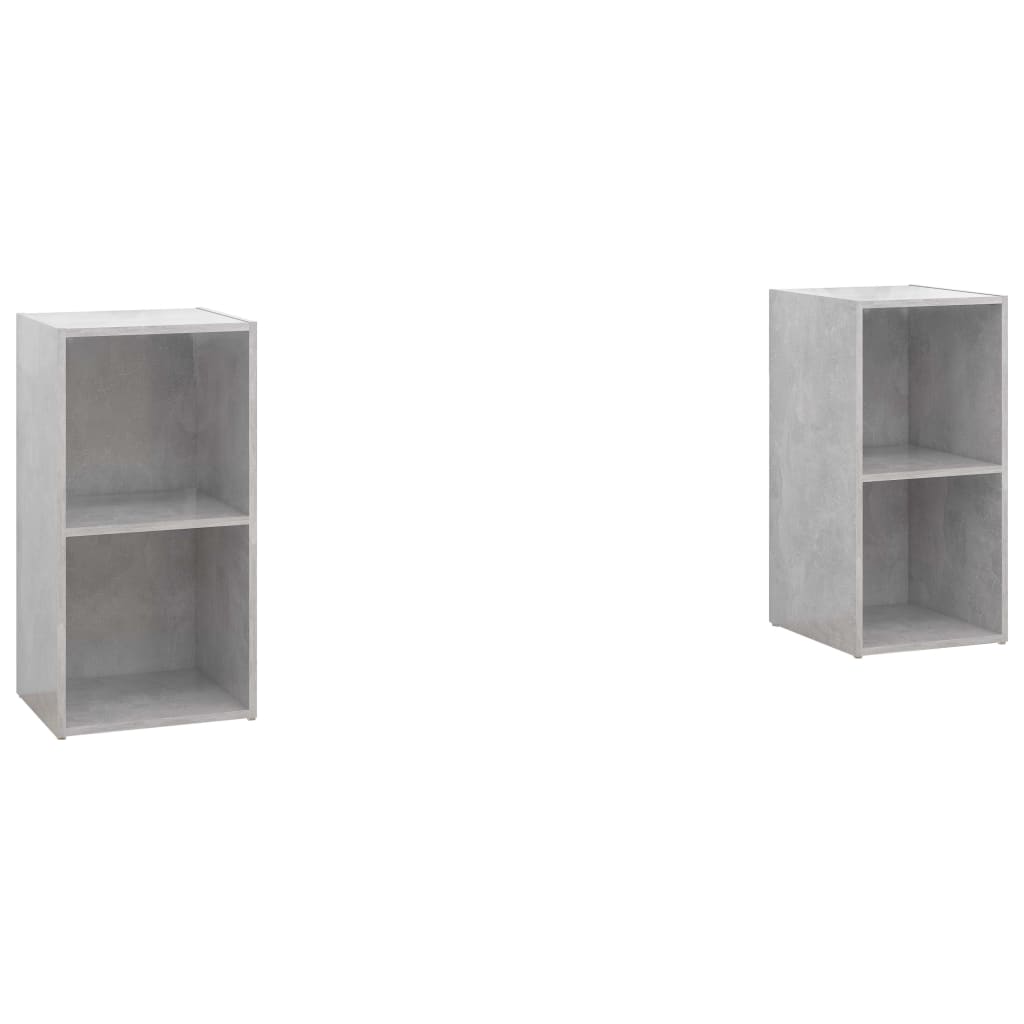 vidaXL Dulapuri TV 2 buc gri beton, 72x35x36,5 cm lemn prelucrat