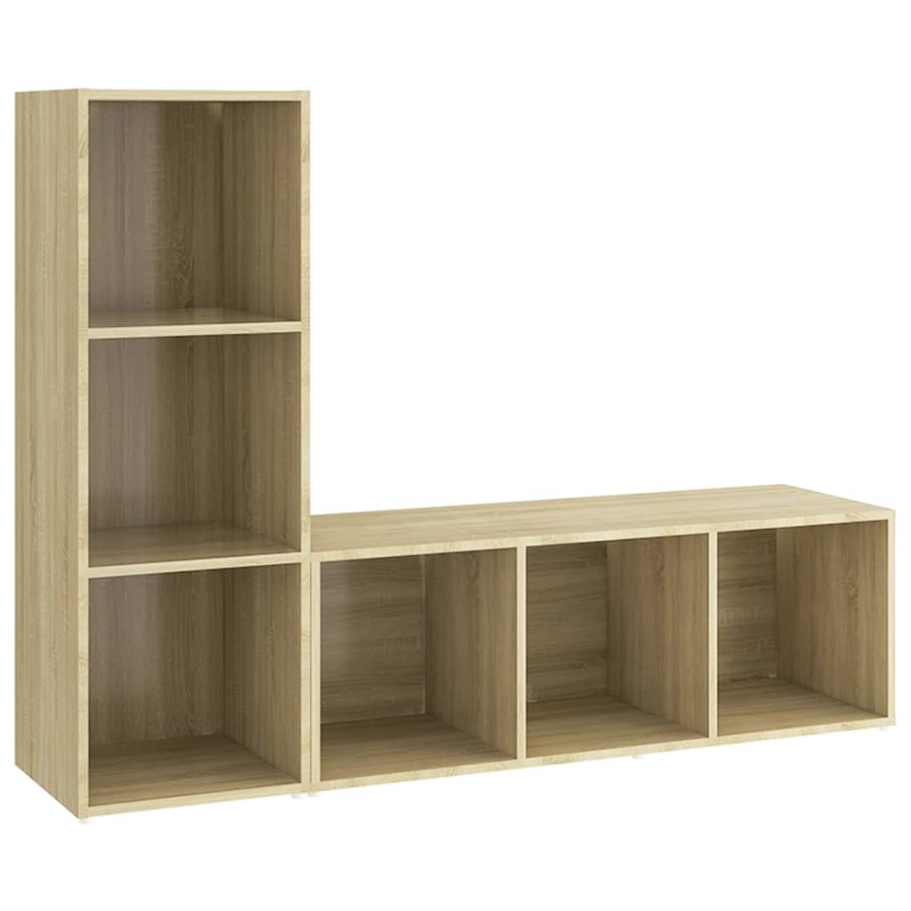 vidaXL Dulapuri TV, 2 buc stejar sonoma, 107x35x37 cm, lemn prelucrat