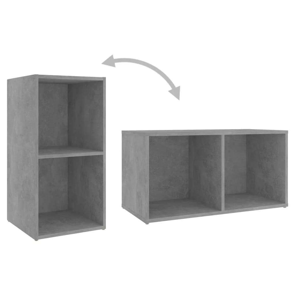 vidaXL Dulapuri TV 2 buc gri beton, 72x35x36,5 cm lemn prelucrat