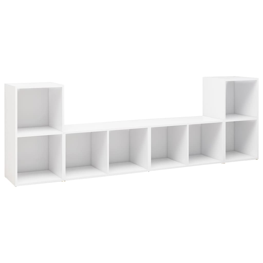 vidaXL Dulapuri TV, 2 buc., alb, 72x35x36,5 cm, lemn prelucrat