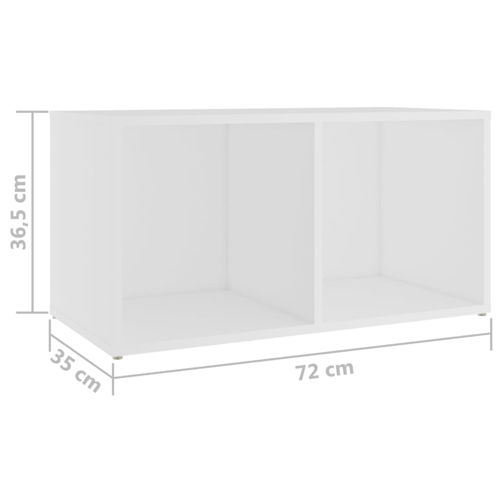 vidaXL Dulapuri TV, 2 buc., alb, 72x35x36,5 cm, lemn prelucrat