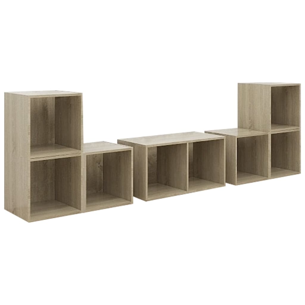 vidaXL Set de dulapuri TV, 6 piese, stejar sonoma, lemn prelucrat vidaXL Set de dulapuri TV, 6 piese, stejar sonoma, lemn prelucrat