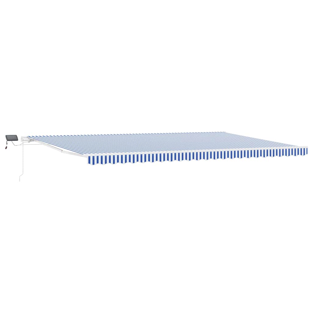 vidaXL Cortina Retractabilă with Manual Albastru și alb 6 x 3 m vidaXL Cortina Retractabilă with Manual Albastru și alb 6 x 3 m