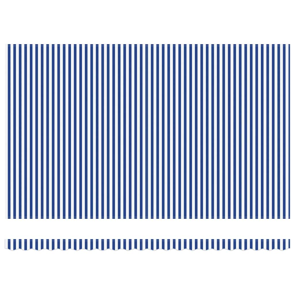 vidaXL Cortina Retractabilă cu Manual Albastru și alb 5 x 3 m