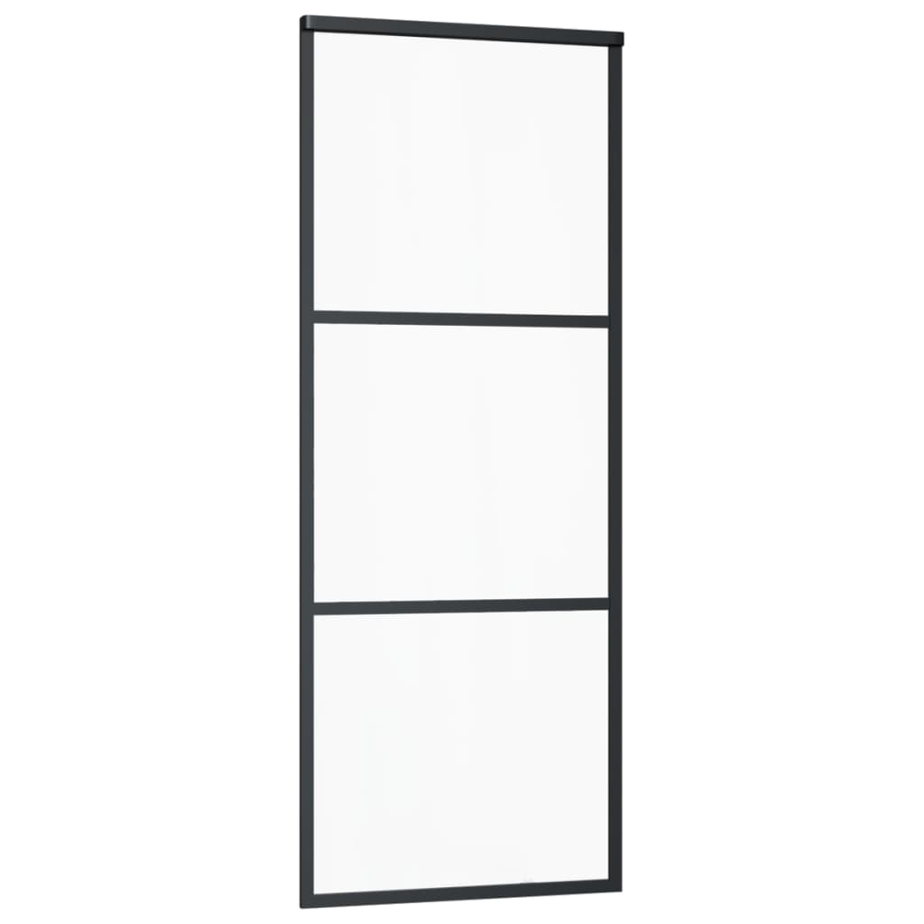 vidaXL Ușă glisantă cu set feronerie, 76x205 cm, sticlă ESG/aluminiu vidaXL Ușă glisantă cu set feronerie, 76x205 cm, sticlă ESG/aluminiu