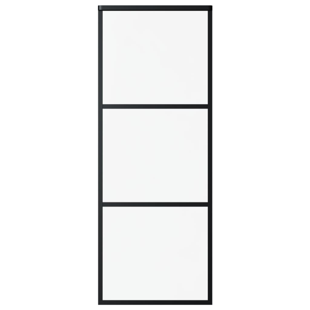 vidaXL Ușă glisantă cu set feronerie, 76x205 cm, sticlă ESG/aluminiu vidaXL Ușă glisantă cu set feronerie, 76x205 cm, sticlă ESG/aluminiu