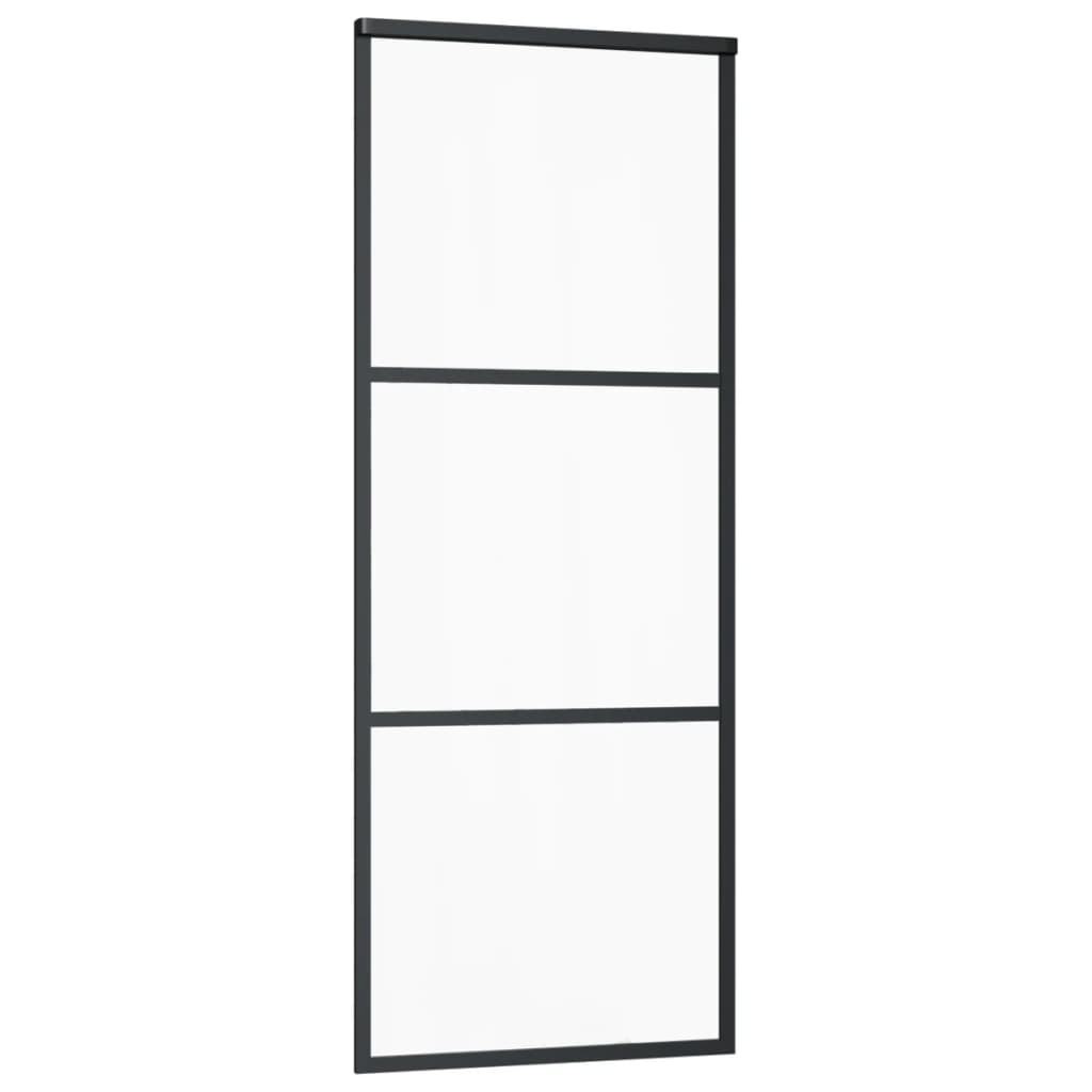 vidaXL Ușă glisantă cu set feronerie, 76x205 cm, sticlă ESG/aluminiu vidaXL Ușă glisantă cu set feronerie, 76x205 cm, sticlă ESG/aluminiu