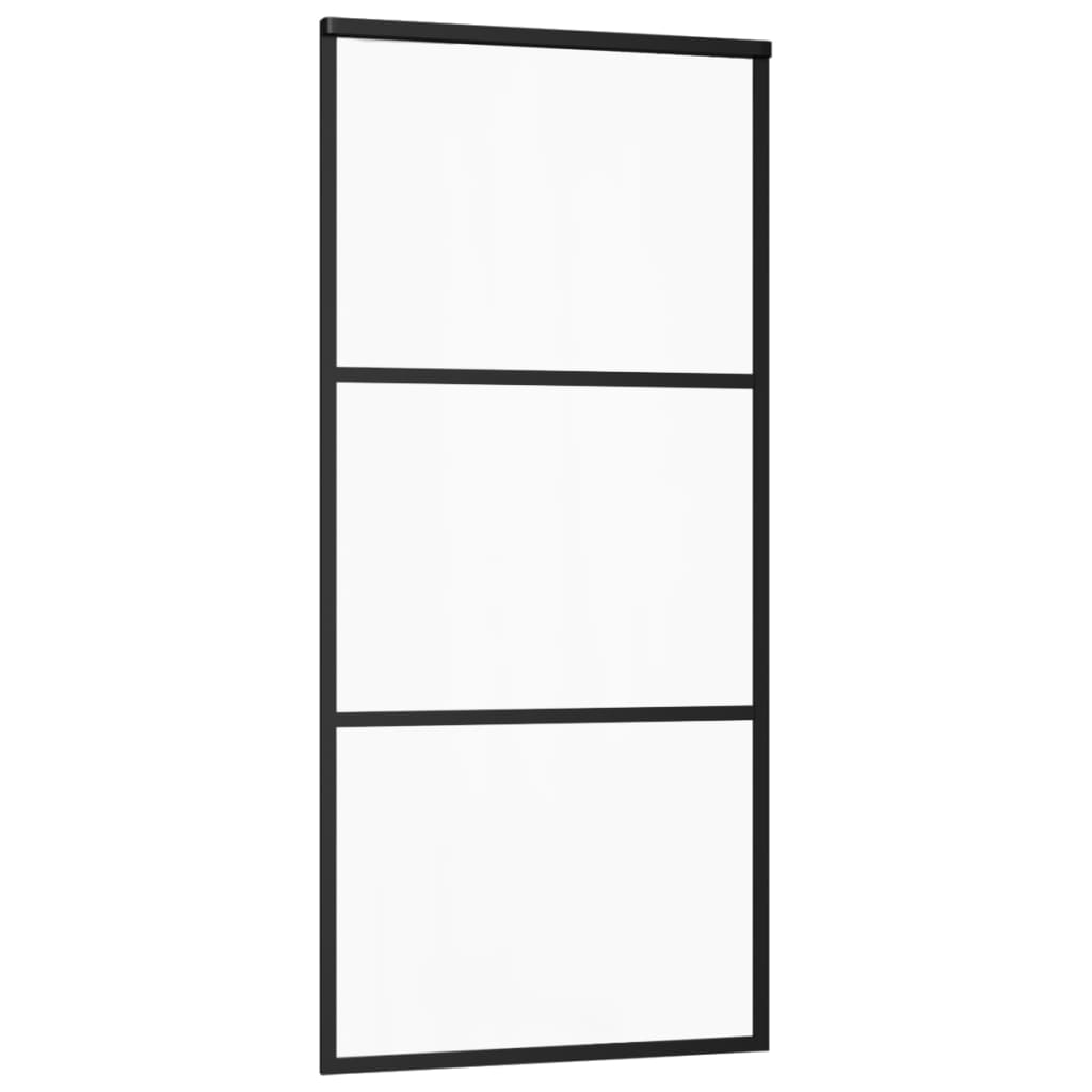 vidaXL Ușă glisantă cu set feronerie, 90x205 cm, sticlă ESG/aluminiu vidaXL Ușă glisantă cu set feronerie, 90x205 cm, sticlă ESG/aluminiu
