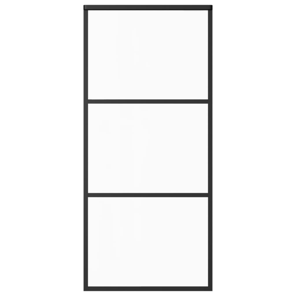 vidaXL Ușă glisantă cu set feronerie, 90x205 cm, sticlă ESG/aluminiu vidaXL Ușă glisantă cu set feronerie, 90x205 cm, sticlă ESG/aluminiu