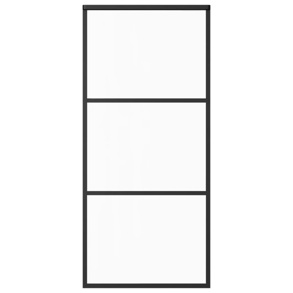 vidaXL Ușă glisantă cu set feronerie, 90x205 cm, sticlă ESG/aluminiu vidaXL Ușă glisantă cu set feronerie, 90x205 cm, sticlă ESG/aluminiu