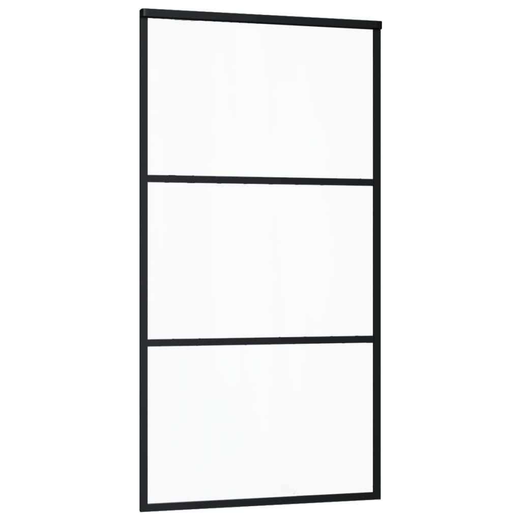 vidaXL Ușă glisantă cu set feronerie, 102x205 cm, sticlă ESG/aluminiu vidaXL Ușă glisantă cu set feronerie, 102x205 cm, sticlă ESG/aluminiu