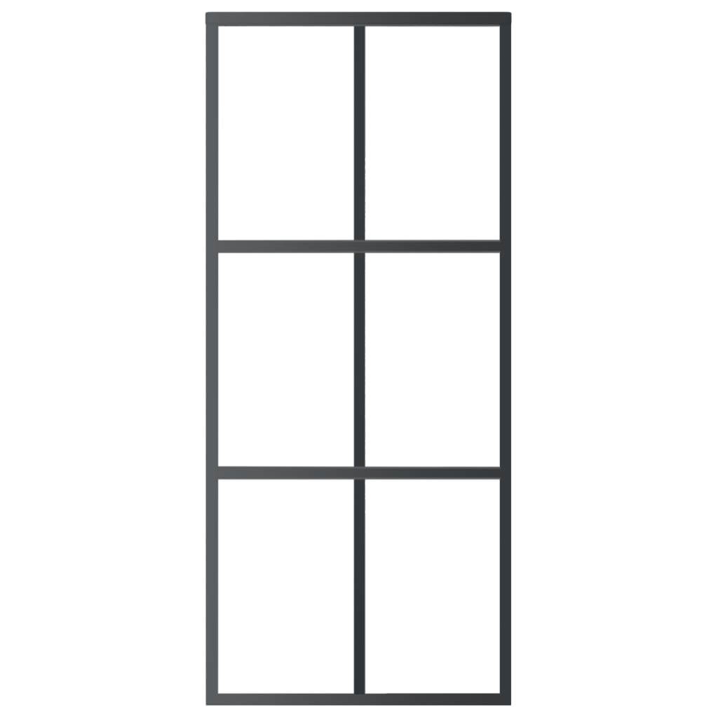 vidaXL Ușă glisantă cu set feronerie, 90x205 cm, sticlă ESG/aluminiu vidaXL Ușă glisantă cu set feronerie, 90x205 cm, sticlă ESG/aluminiu