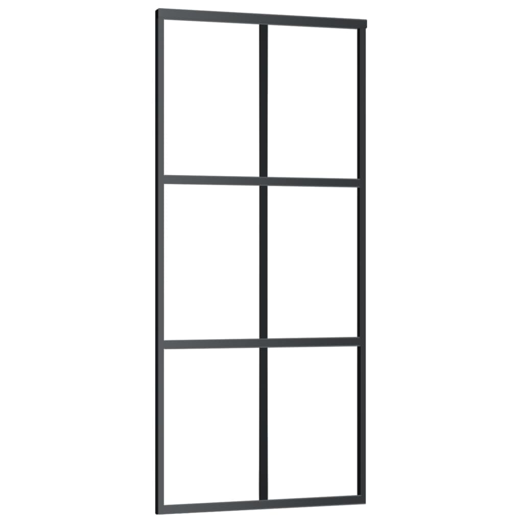 vidaXL Ușă glisantă cu set feronerie, 90x205 cm, sticlă ESG/aluminiu vidaXL Ușă glisantă cu set feronerie, 90x205 cm, sticlă ESG/aluminiu