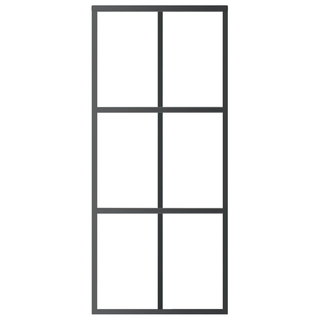 vidaXL Ușă glisantă cu set feronerie, 90x205 cm, sticlă ESG/aluminiu vidaXL Ușă glisantă cu set feronerie, 90x205 cm, sticlă ESG/aluminiu