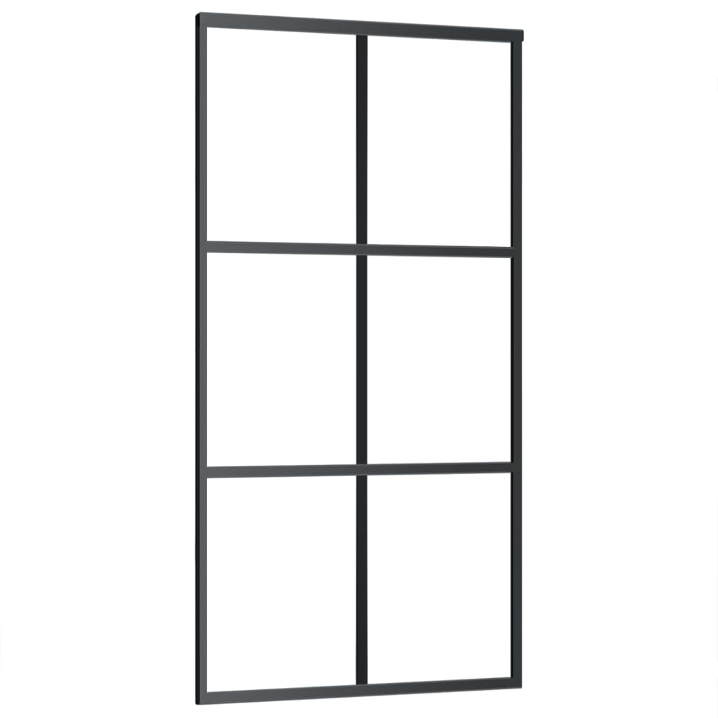vidaXL Ușă glisantă cu set feronerie, 102x205 cm, sticlă ESG/aluminiu
