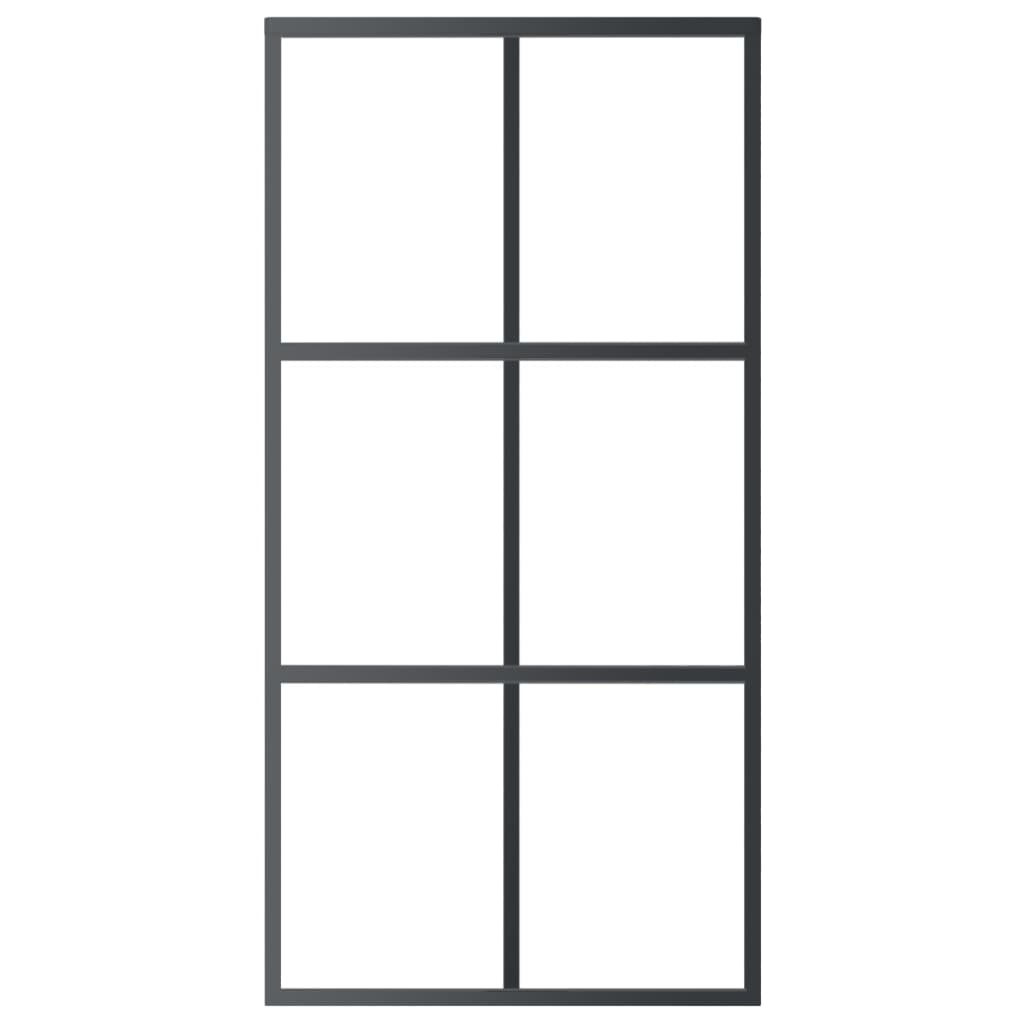 vidaXL Ușă glisantă cu set feronerie, 102x205 cm, sticlă ESG/aluminiu