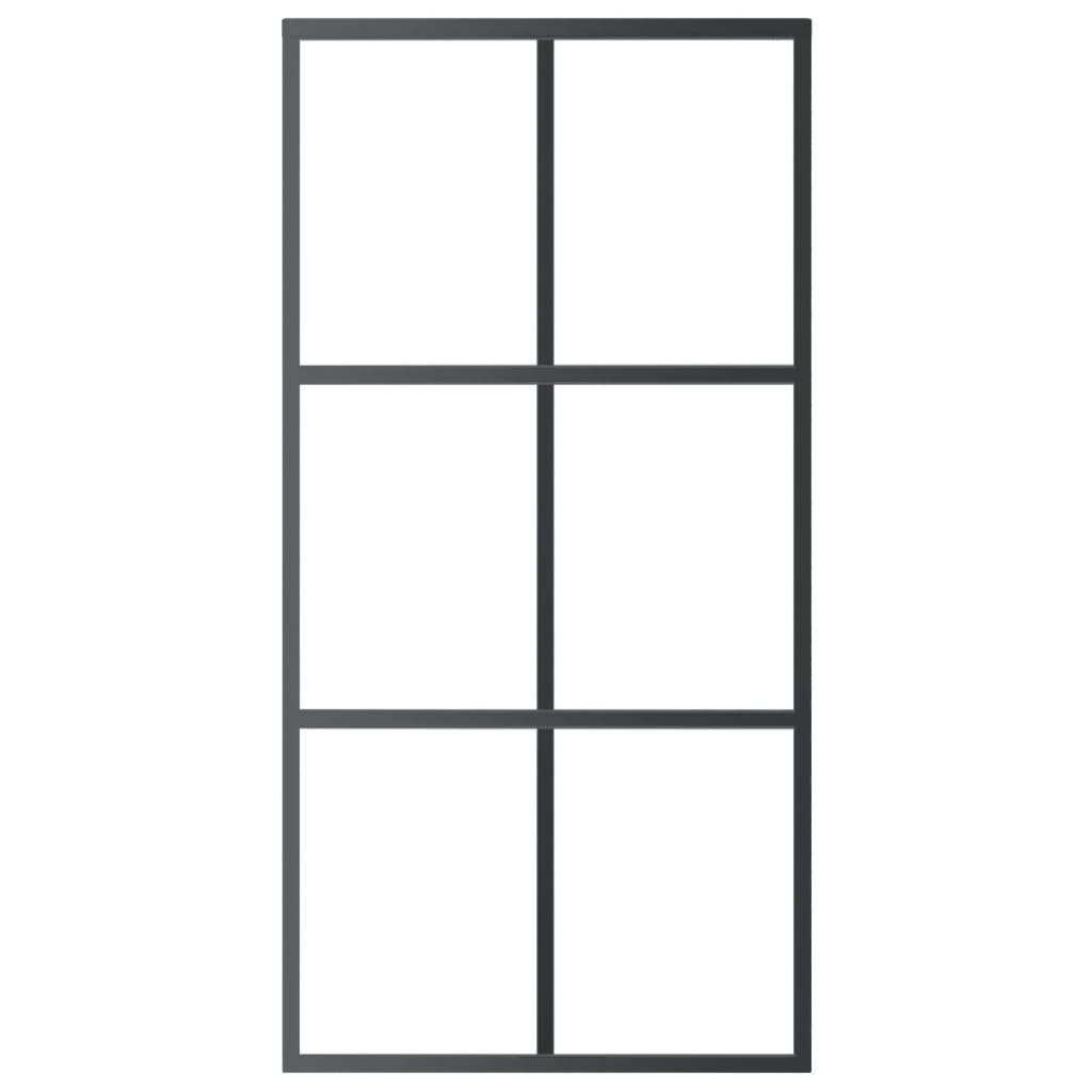 vidaXL Ușă glisantă cu set feronerie, 102x205 cm, sticlă ESG/aluminiu vidaXL Ușă glisantă cu set feronerie, 102x205 cm, sticlă ESG/aluminiu