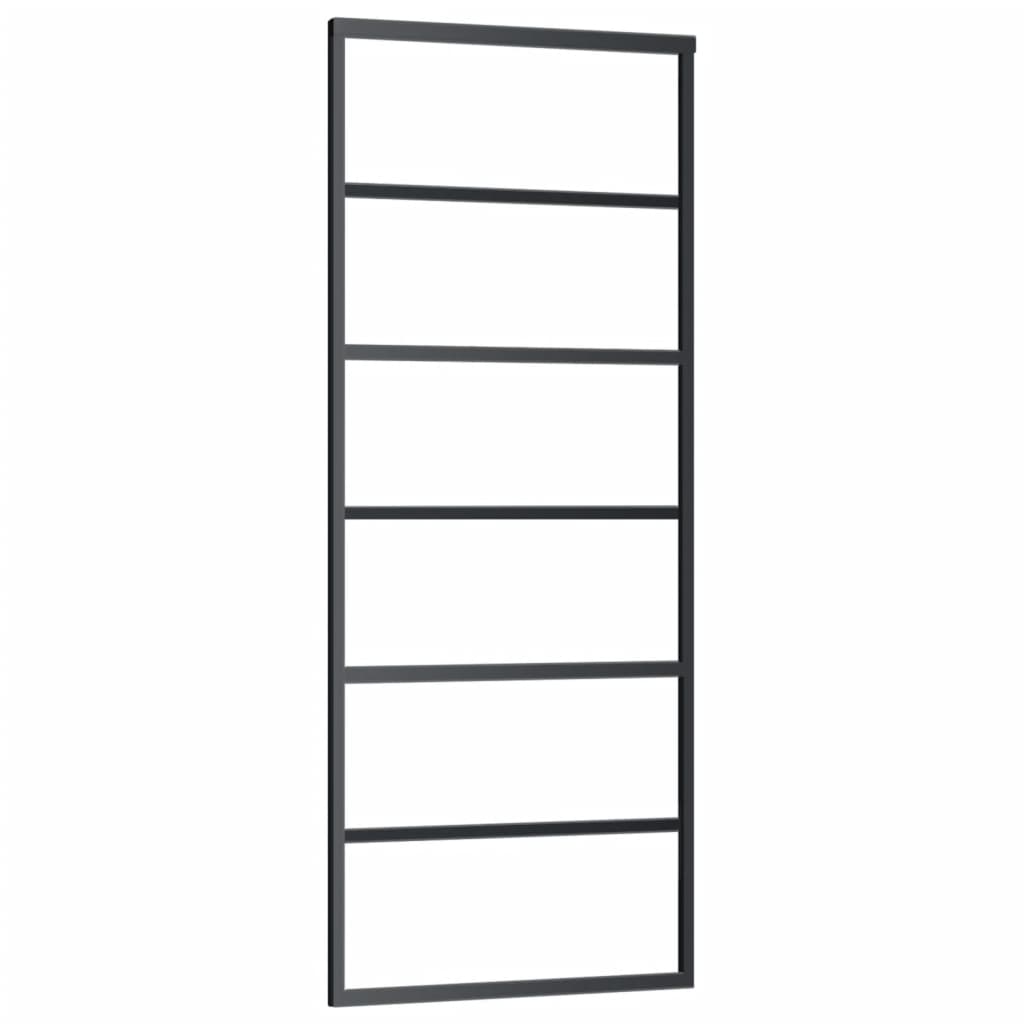 vidaXL Ușă glisantă cu set feronerie, 76x205 cm, sticlă ESG/aluminiu vidaXL Ușă glisantă cu set feronerie, 76x205 cm, sticlă ESG/aluminiu