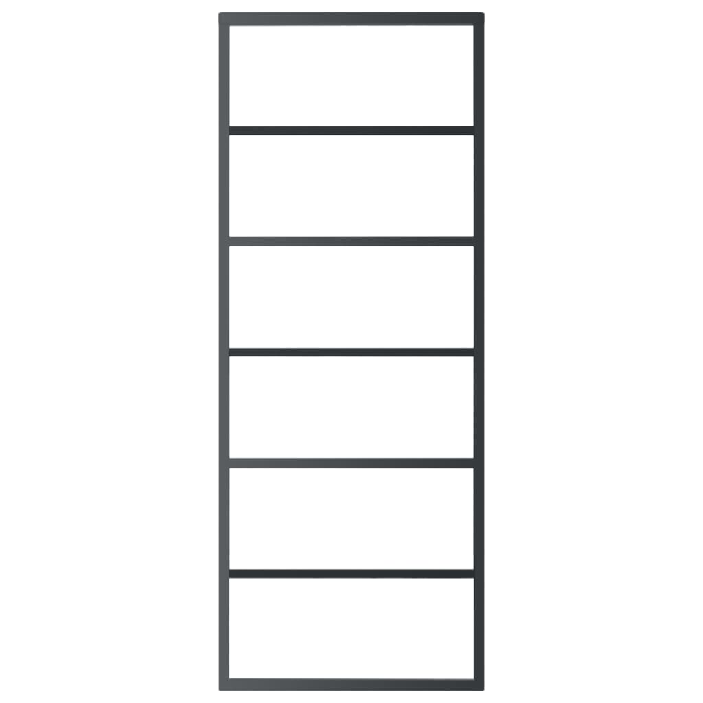 vidaXL Ușă glisantă cu set feronerie, 76x205 cm, sticlă ESG/aluminiu vidaXL Ușă glisantă cu set feronerie, 76x205 cm, sticlă ESG/aluminiu