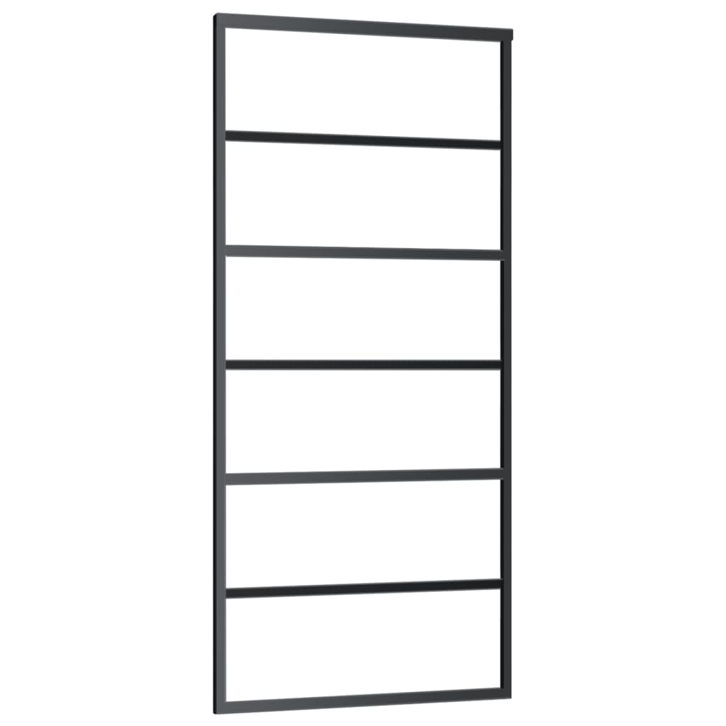 vidaXL Ușă glisantă cu set feronerie, 90x205 cm, sticlă ESG/aluminiu vidaXL Ușă glisantă cu set feronerie, 90x205 cm, sticlă ESG/aluminiu