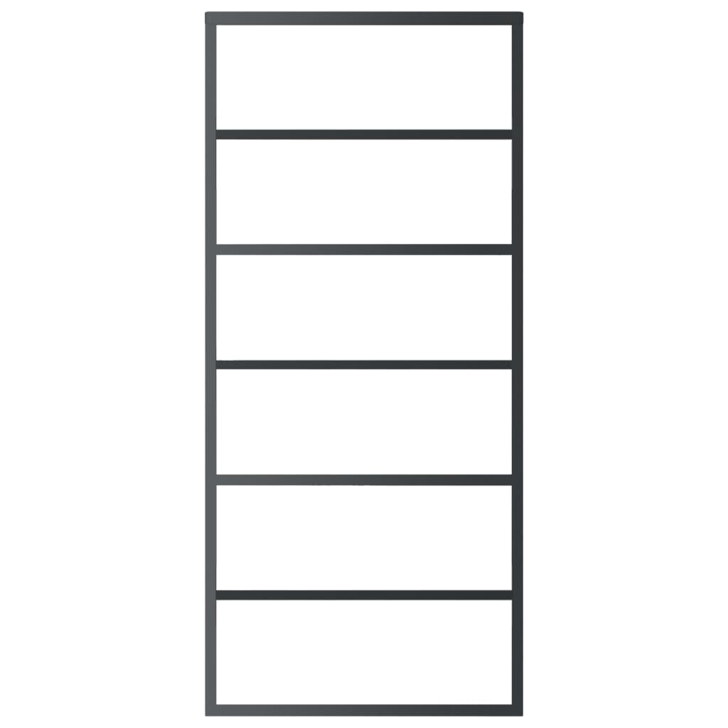 vidaXL Ușă glisantă cu set feronerie, 90x205 cm, sticlă ESG/aluminiu vidaXL Ușă glisantă cu set feronerie, 90x205 cm, sticlă ESG/aluminiu