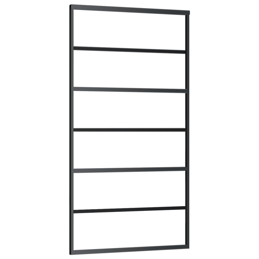 vidaXL Ușă glisantă cu set feronerie, 102x205 cm, sticlă ESG/aluminiu vidaXL Ușă glisantă cu set feronerie, 102x205 cm, sticlă ESG/aluminiu