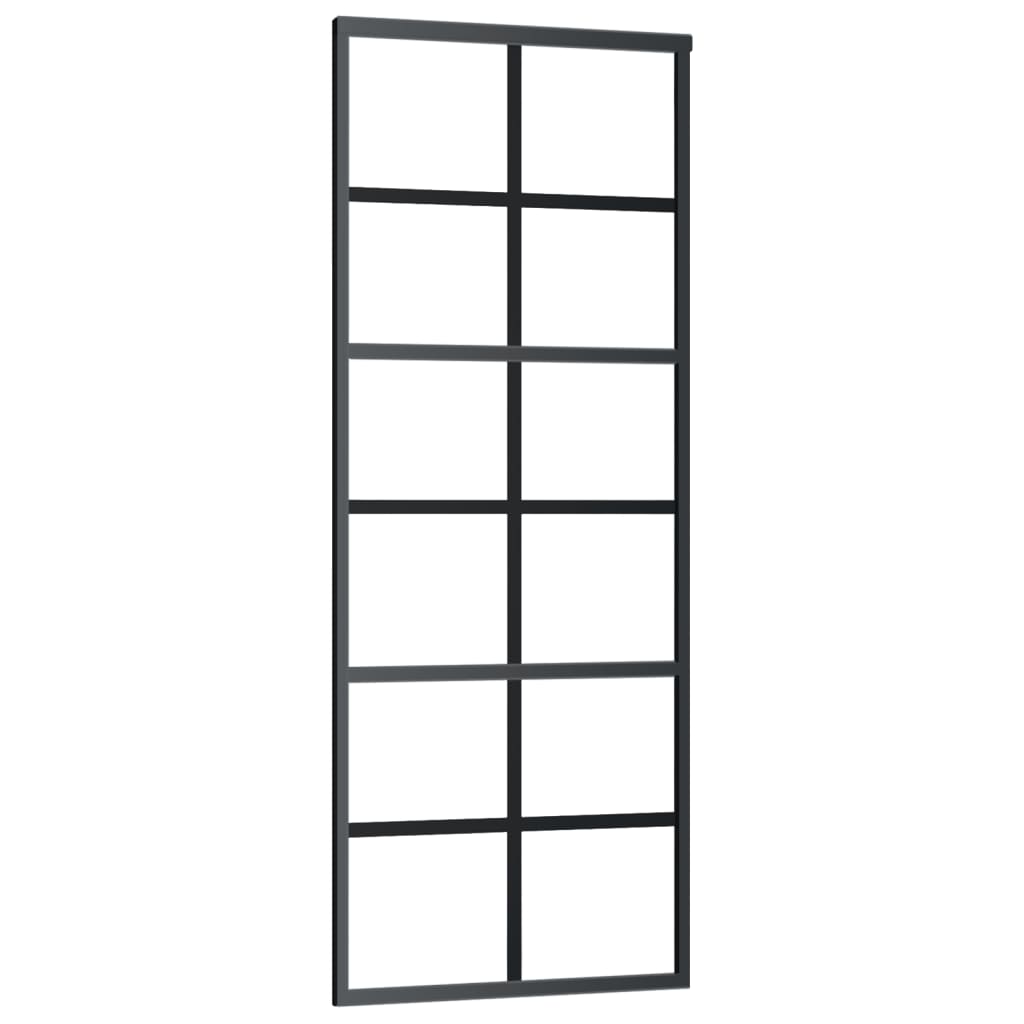 vidaXL Ușă glisantă cu set feronerie, 76x205 cm, sticlă ESG/aluminiu vidaXL Ușă glisantă cu set feronerie, 76x205 cm, sticlă ESG/aluminiu