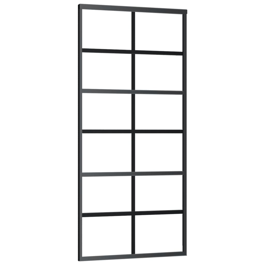 vidaXL Ușă glisantă cu set feronerie, 90x205 cm, sticlă ESG/aluminiu vidaXL Ușă glisantă cu set feronerie, 90x205 cm, sticlă ESG/aluminiu