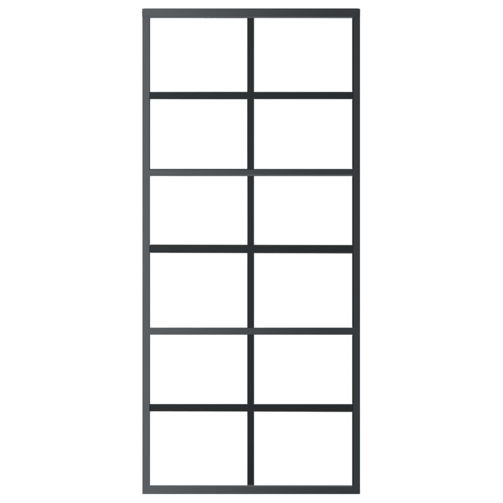 vidaXL Ușă glisantă cu set feronerie, 90x205 cm, sticlă ESG/aluminiu vidaXL Ușă glisantă cu set feronerie, 90x205 cm, sticlă ESG/aluminiu